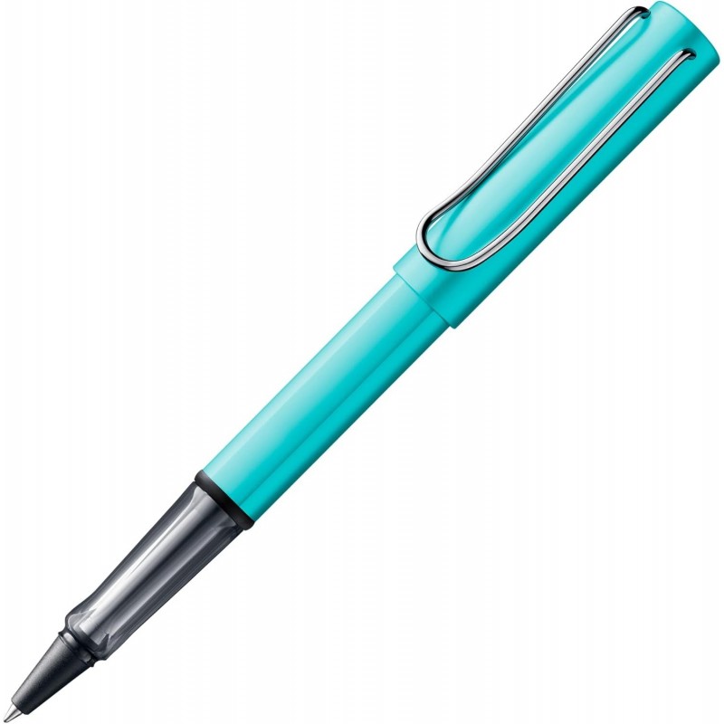 Lamy AL-star turmaline – Tintenroller mit transparentem, ergonomischem Griffstück & Strichstärke M – leichtes Aluminiumgehäuse – inklusive Tintenroller-Mine M 63 in Schwarz