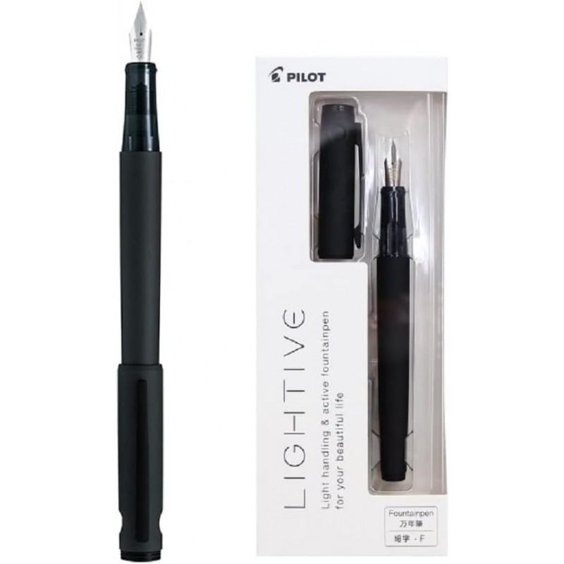 Pilot Füllfederhalter LIGHTIVE Mattschwarz Feinspitze FLT-2SR-MB-F Schwarze Tinte Mit Original Stylus Kugelschreiber Touch Pen