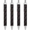 Eiffelturm-Paris-Druckkugelschreiber, 4er-Pack, ultrafeine Spitze 0,5 mm, schwarze Tinte, sanftes Schreiben, Bürobedarf, Tagebuchstift, Tintenroller für Frauen, Männer und Kinder