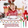 Gueevin 20 Sets Weihnachtsstifte mit Perlen für Kinder, Weihnachtsgeschenke fürs Klassenzimmer, Bastelset, Kugelschreiber mit Perlen, Diamant-Abstandshalter, verschiedene Charms, Karabinerverschlüsse, Stift für Heimwerkerbedarf, Kindergeburtstag (süßer Stil)