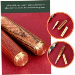 NUOBESTY 5 PCS Vintage Holz-Mini-Füllfederhalter, handgefertigter Messing-Holz-Füllfederhalter mit kurzem Absatz, Taschen-Reisefüllfederhalter für Tagebuchschreiben, Büro- und Schulbedarf