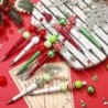 Gueevin 20 Sets Weihnachtsstifte mit Perlen für Kinder, Weihnachtsgeschenke fürs Klassenzimmer, Bastelset, Kugelschreiber mit Perlen, Diamant-Abstandshalter, verschiedene Charms, Karabinerverschlüsse, Stift für Heimwerkerbedarf, Kindergeburtstag (süßer Stil)