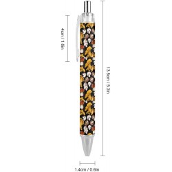 Kugelschreiber mit Wald- und Pilzmotiv, einziehbarer Gelstift, 0,5 mm feine Spitze, schwarze Tinte für Bürobedarf