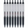 PILOT Precise V5 Druckkugelschreiber mit Flüssigtinte, extrafeine Spitze (0,5 mm), schwarze Tinte, 8 Stifte