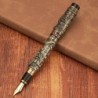 Bronzefarbener Jinhao Vintage Luxury Dragon Füllfederhalter Playing Pearl, mittlere Feder 0,7 mm Metallschnitzerei, geprägter schwerer Stift