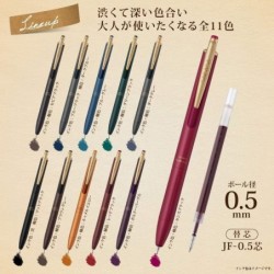 Zebra P-JJ56-20TH-WGO Gel-Kugelschreiber „Sarasa Grand“ zum 20. Jahrestag, Modell, 0,5 mm, Weißgold-Achse, schwarze Tinte