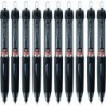 Power Tank-Kugelschreiber, Druckkugelschreiber und feiner Kugelschreiber, Gummigriff, 0,7 mm, schwarze Tinte, 5er-Set | 2 Sets – insgesamt 10 Stück