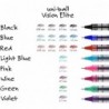 uni-ball 60126 Vision Rollerball-Stift, wasserfest, schwarze Tinte, feines Dutzend