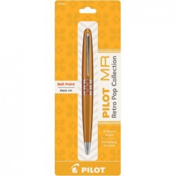 Pilot® MR Retro Pop Collection Premium-Kugelschreiber, mittlere Spitze, 1,0 mm, orangefarbener Schaft, schwarze Tinte