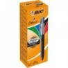 BIC 4 Colours Grip Pro Druckkugelschreiber mit mittlerer Spitze (1,0 mm), 12 Stifte und jeder Stift enthält 4 Farben