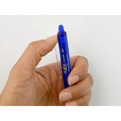 Pilot FriXion Clicker - radierbarer Tintenroller, 5er-Set (Blau, Schwarz, Pink, Hellblau, Lila)