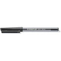 Staedtler Stick 430 M-9CP5 Kugelschreiber, mittelgroß, Schwarz, 50 Stück