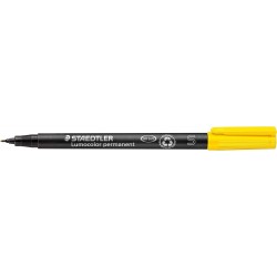 STAEDTLER 313-1 Lumocolor Universal Permanent Superfine Stifte, Gelb, 10 Stück