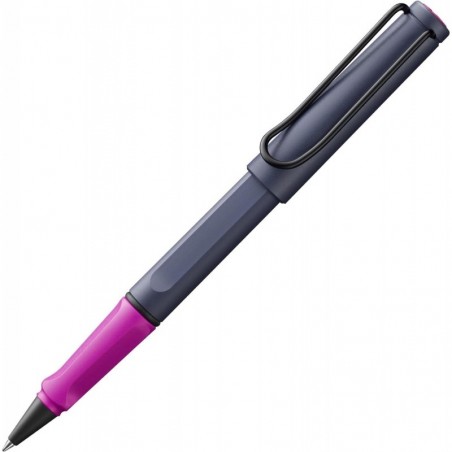 Lamy safari pink cliff – Tintenroller mit ergonomischem Griffstück & Strichstärke M – für angenehm langes Schreiben – aus robustem ASA-Kunststoff – inklusive Tintenroller-Mine M 63 in Schwarz