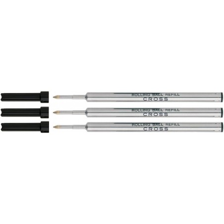 Cross Gel-Tinten-Rolling-Ball-Mine für Selectip Pen, Schwarz, 3 Stück