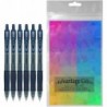 Pilot G2 Einziehbarer Premium-Geltinten-Rollerkugelschreiber, feine Spitze, feine Spitze (0,7 mm), marineblaue Tinte, 6er-Pack; nachfüllbar und Premium-Komfortgriff-Paket mit wiederverwendbarer Kunststofftasche