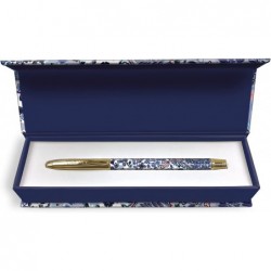 Galison Liberty Tanjore Gardens-Stift in Geschenkbox, enthält einen Kugelschreiber mit schwarzer Tinte und eine aufklappbare Geschenkbox, modischer Schreibstift mit den berühmten Drucken von Liberty London, ein aufregendes Geschenk