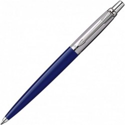 Parker Jotter 3 Farben – 1 schwarzer + 1 blauer + 1 roter Kugelschreiber, 1,0 mm, mittlere Spitze, schwarze Tinte (Jotter Box) (mittlere Spitze, schwarz)