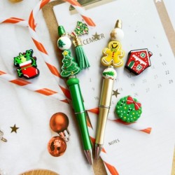 Perlenstifte, Perlenstifte in großen Mengen mit Perlen in verschiedenen Farben, DIY-Stiftebauset, Kugelschreiber, schwarze Tinte, für Studentinnen, Büro, Schule (Weihnachten)