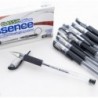 BAZIC Essence Gelstift, mittlere Spitze 1,0 mm schwarze Geltintenstifte, angenehmer Griff für sanftes Schreiben, 12 Stück, 4er-Pack