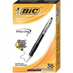 BIC VLG361BK Velocity Druckkugelschreiber, schwarze Tinte, 1 mm, 36/Packung