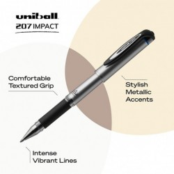 Uniball 207 Impact Gelstifte, 12er-Pack – 1,0 mm dicke Stifte mit breiter Spitze – Schul- und Bürobedarf