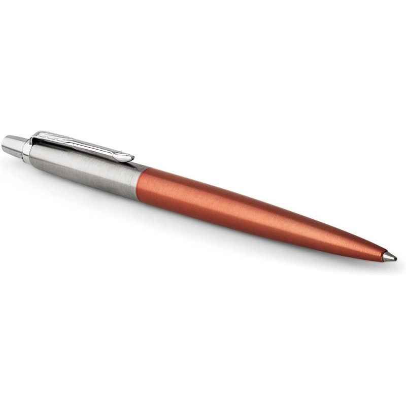 Parker 1953189 Jotter Kugelschreiber, Chelsea Orange mit mittlerer Spitze, blaue Tinte, Geschenkbox