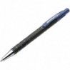 7520013527310 SKILCRAFT Gummierter Kugelschreiber, einziehbar, fein 0,7 mm, blaue Tinte, schwarzer Schaft, Dutzend