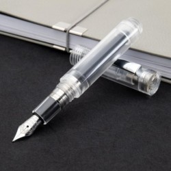 Monteverde MVP Füllfederhalter Diamond Clear – Extra feine Feder – Kompakter und vielseitiger Mini-Taschenstift – JoWo In Deutschland hergestellte Feder – Patronen- und Pipettenfüllung