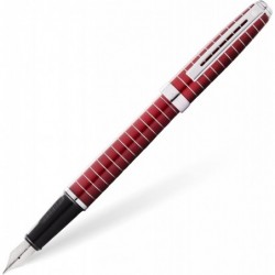 Sheaffer Prelude Merlot Lack mit horizontaler Liniengravur und Füllfederhalter mit feiner Feder