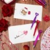 96 Stück Valentinstags-Stifte in Herzform, süße neuartige Kugelschreiber, Großpackung 1 mm Tintenroller, Kinderstifte, schwarze Geltinte, hübsche Stifte für Mädchen, Frauen, Hochzeit, Bürobedarf (Rot, Rosa, Lila, Liebesstil)