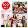 Cholemy 100 Sets Weihnachts-Zuckerstangen-Stifte mit Geschenkanhängern, roter und grüner Weihnachts-Kugelschreiber mit Regenschirm, lustige, süße Tintenstifte für Weihnachtsfeiern, Schule, Büro, Kindergeschenke