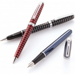 Sheaffer Prelude Merlot Lack mit horizontaler Liniengravur und Füllfederhalter mit feiner Feder