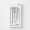 Muji 44564738 Gel-Tinten-Kugelschreiber, Kappentyp, 10er-Set, 0,01 Zoll (0,38 mm), schwarz