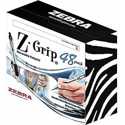 Zebra 22048 Z-Grip Druckkugelschreiber, verschiedene Tinten, mittel, 48/Packung