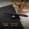 Personalisierter Fisher Cap-O-Matic Space Pen – Nicht reflektierender, mattschwarzer Kugelschreiber mit individueller Messinggravur, mittlere Schreibspitze, schwarze Tinte, unter Druck für extreme Bedingungen – Ideales Geschenk für taktische Berufe