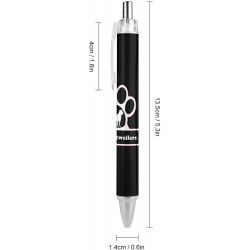 Kugelschreiber mit Aufschrift „I Love Rottweilers“, schwarze Tinte, Arbeitsstift für Männer und Frauen, einziehbarer Büro-Kugelschreiber, 4 Stück