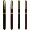 オート OHTO CR02 Gold Parts Model Keramik-Rollerball, 0,5 mm feine Spitze, Aluminiumschaft mit vergoldetem Messing, Wein-Finish, nachfüllbare schwarze Tinte auf Wasserbasis, CR02-05-GWI