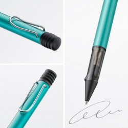 Lamy AL-star turmaline – Kugelschreiber mit transparentem, ergonomischem Griffstück und Strichstärke M – leichtes Aluminiumgehäuse – inklusive Großraummine M 16 in Schwarz