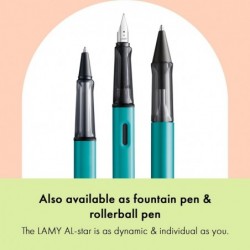 Lamy AL-star turmaline – Kugelschreiber mit transparentem, ergonomischem Griffstück und Strichstärke M – leichtes Aluminiumgehäuse – inklusive Großraummine M 16 in Schwarz