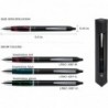 Pilot Japan Frixion Ball Knock Zone 0,5 mm Inspiration Blau Schwarze Tinte LFBKZ-3SEF-IL Japan Import Mit Original Stylus Kugelschreiber Touch Pen