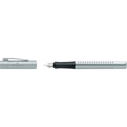 Faber-Castell 140905 Füllfederhalter Grip 2011, Feder B, Silber