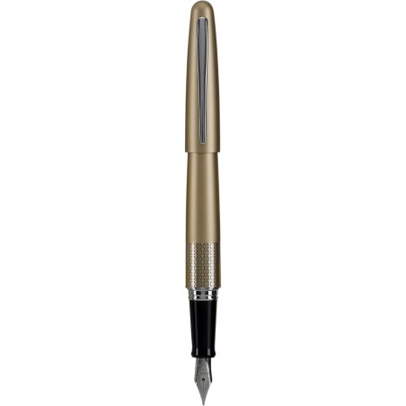 PILOT Metropolitan Collection Füllfederhalter, goldener Schaft, Zickzack-Design, mittlere Feder, schwarze Tinte (91103)