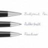 Montblanc Rollerball-Minen (F) Mystery Black 105162 – Schnelltrocknende Stiftminen für Montblanc Rollerball- und Fineliner-Stifte – 2 x schwarze Stiftpatronen