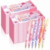 180 Stück Kawaii-Stifte, Großpackung, süßer Stift, Kawaii-Schreibwaren, Weihnachts-Gel-Tintenstift, Geschenke zum Schulanfang, 0,5 mm schwarze Tinte, einziehbarer feiner Kugelschreiber, stilvolle Schulstifte für Kinder, Mädchen, Büro, Schule