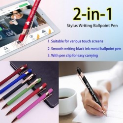 Qingxily Personalisierte Stifte, individuelle Stifte, gravierte Stifte in großen Mengen mit Namen, Text und Logo, individuelle Stylus-Kugelschreiber, schwarze Tinte, 20 Stück, Geschenke für Schule, Büro und Geschäft