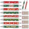 Cholemy Weihnachts-Kugelschreiber, einziehbarer Gel-Tintenstift, 1 mm, süßer Weihnachtsmann-Stift, Cartoon-Stil, schwarze Tinte, für Erwachsene, Schreibwaren, Schreiben, Weihnachtsdekoration, Weihnachtsgeschenke, Party-Zubehör (40 Stück)