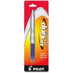 Pilot Dr. Grip Neon-Druckkugelschreiber – mittlere Spitze – 1 mm Spitze – schwarze Tinte – blauer Schaft – je 1 Stück