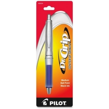 Pilot Dr. Grip Neon-Druckkugelschreiber – mittlere Spitze – 1 mm Spitze – schwarze Tinte – blauer Schaft – je 1 Stück