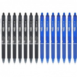 Pilot, FriXion Clicker, löschbare Gelstifte, feine Spitze 0,7 mm, 14er-Pack, Schwarz und Blau